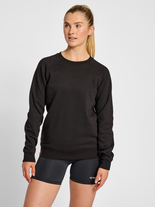 hmlRED HEAVY SWEATSHIRT WOMAN, BLACK, model