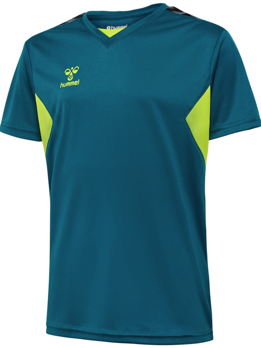 hmlAUTHENTIC PL JERSEY S/S KIDS, BLUE CORAL/SULPHUR SPRING, packshot