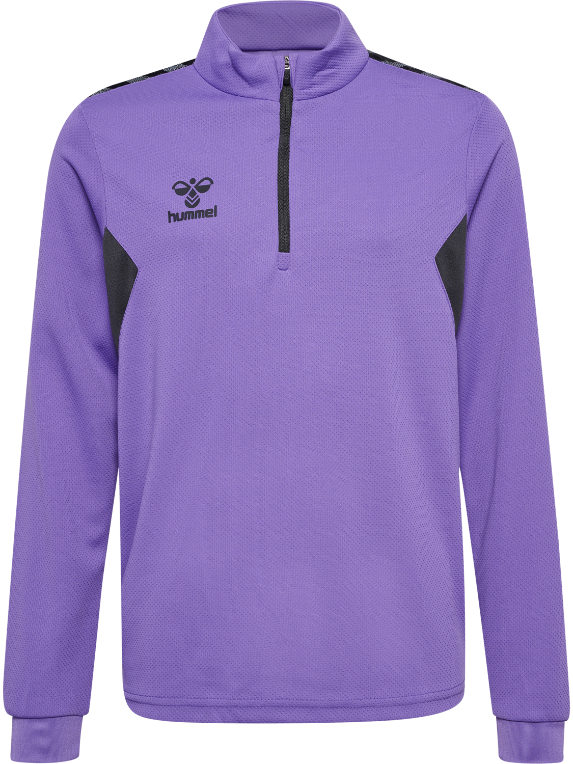 hmlAUTHENTIC HALF ZIP SWEAT KIDS, DAHLIA PURPLE/ASPHALT, packshot