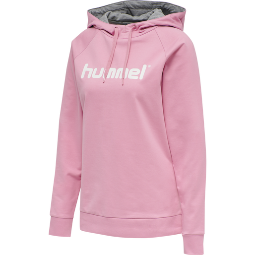 HMLGO COTTON LOGO HOODIE WOMAN, COTTON CANDY HMLGO COTTON LOGO HOODIE WOMAN, COTTON CANDY, packshot