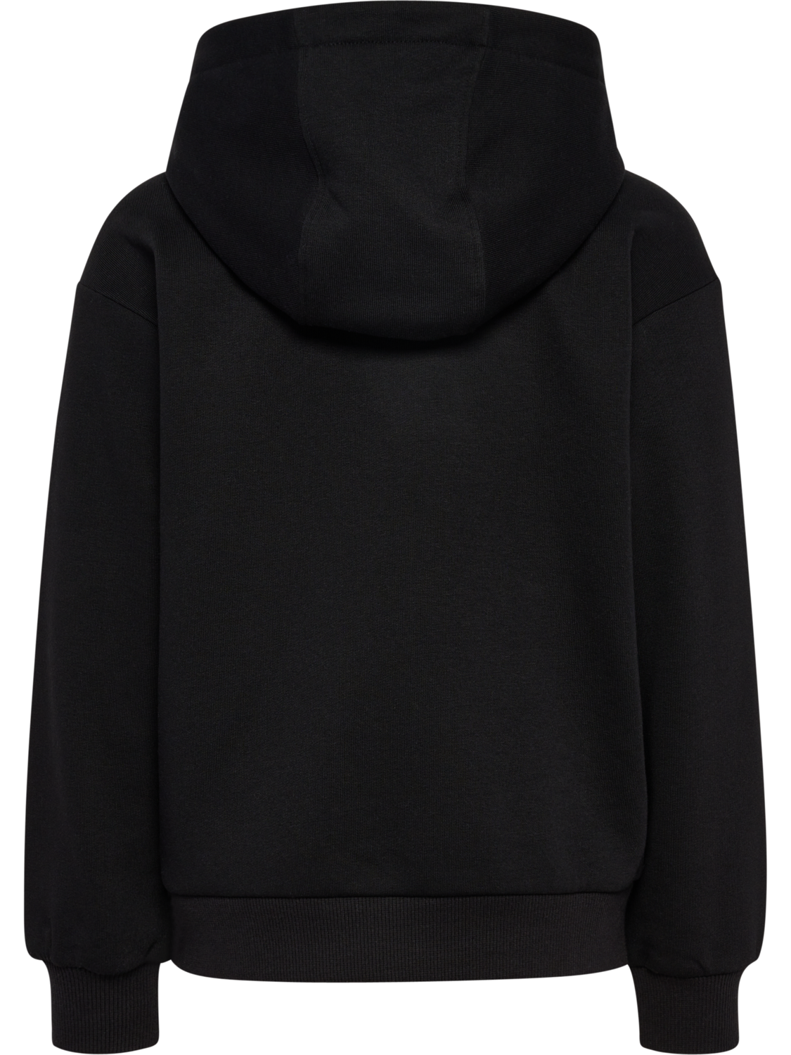 hmlJR LOOSE ZIP HOODIE BEE, BLACK, packshot