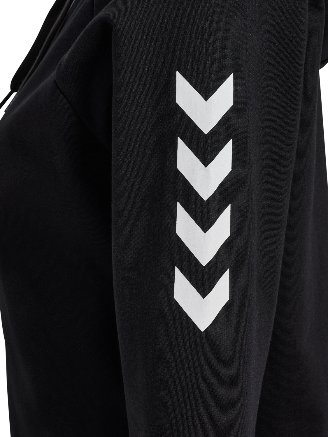 HMLGO COTTON ZIP HOODIE WOMAN, BLACK, packshot