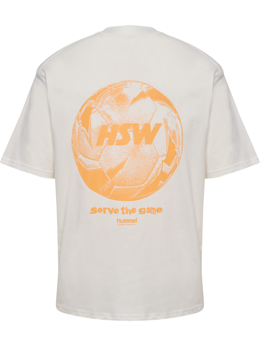 hmlLOOSE T-SHIRT S/S HSW FOOTBALL, BLANC DE BLANC, packshot