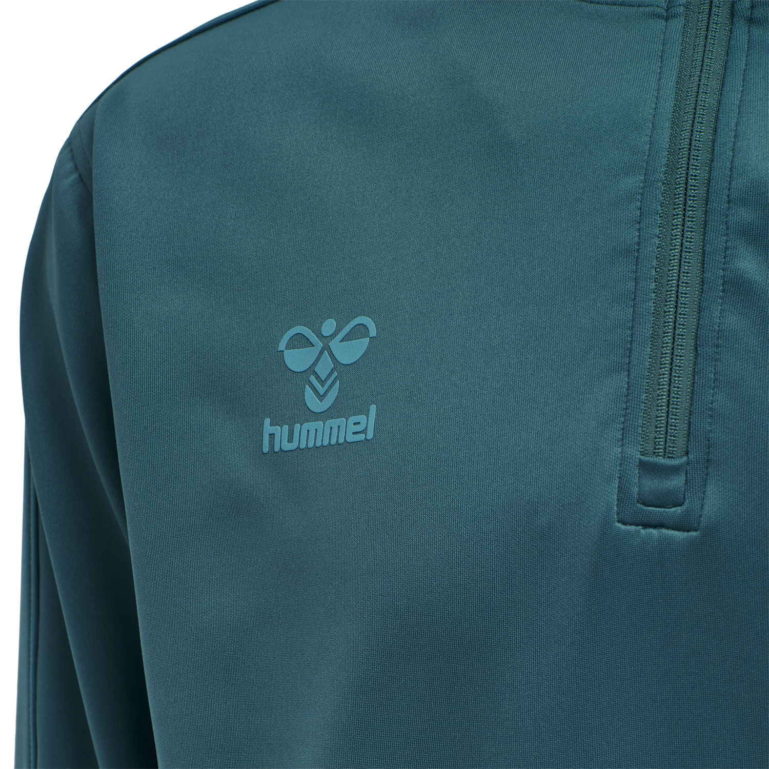 hmlCORE XK HALF ZIP POLY SWEAT, BLUE CORAL, packshot