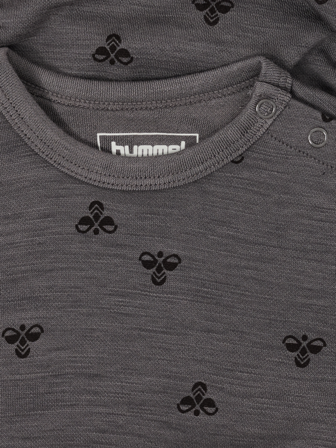 hmlMINI WOOL BODY L/S, CHARCOAL GRAY, packshot