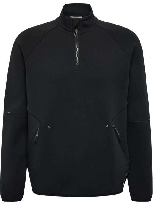 hmlTECH FLEECE HALFZIP, BLACK hmlTECH FLEECE HALFZIP, BLACK, packshot