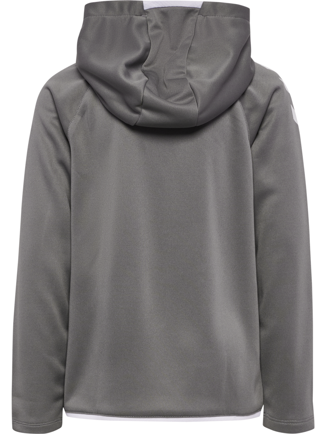 hmlCORE 2.0 ZIP HOODIE KIDS, STEEL GRAY/WHITE, packshot