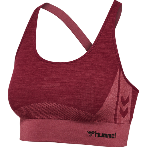 hmlCLEA SEAMLESS  SPORTS TOP, CABERNET/APPLE BUTTER MELANGE, packshot