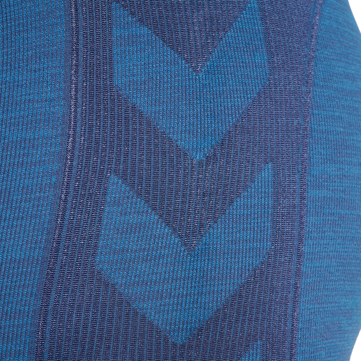 hmlCLEA SEAMLESS MID WAIST TIGHTS, RIVIERA/INSIGNIA BLUE MELANGE, packshot