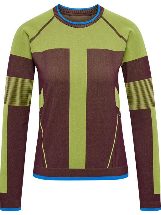 hmlSEAMLESS TEE LS, FIG, packshot