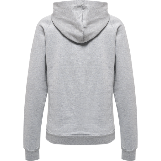 hmlMOVE GRID COTTON ZIP HOODIE WOMA, GREY MELANGE, packshot