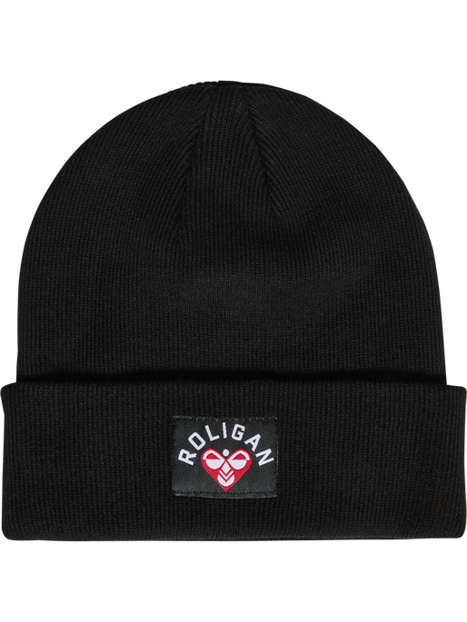 hmlROLIGAN KNITTED BEANIE, BLACK hmlROLIGAN KNITTED BEANIE, BLACK, packshot