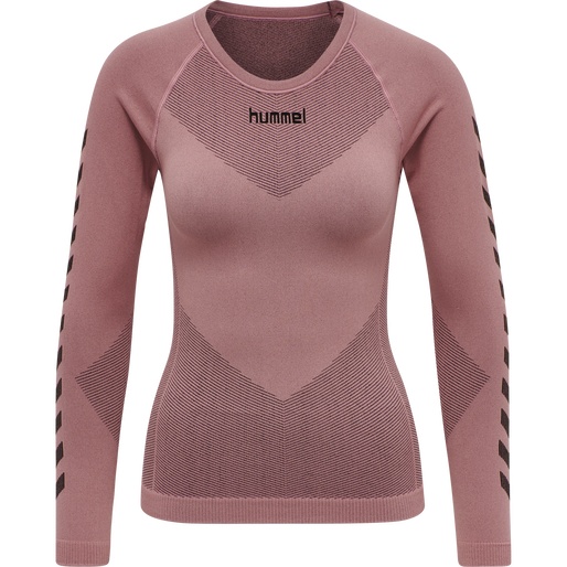 HUMMEL FIRST SEAMLESS JERSEY L/S W, DUSTY ROSE, packshot