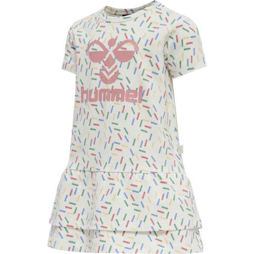 hmlAURORA DRESS S/S, MARSHMALLOW, packshot