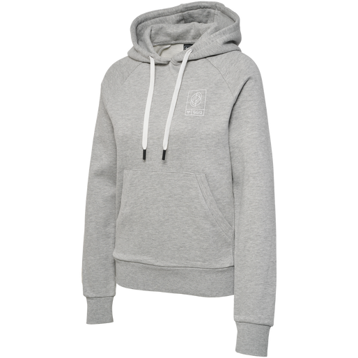 hmlGG12 SWEAT HOODIE WOMAN, GREY MELANGE, packshot