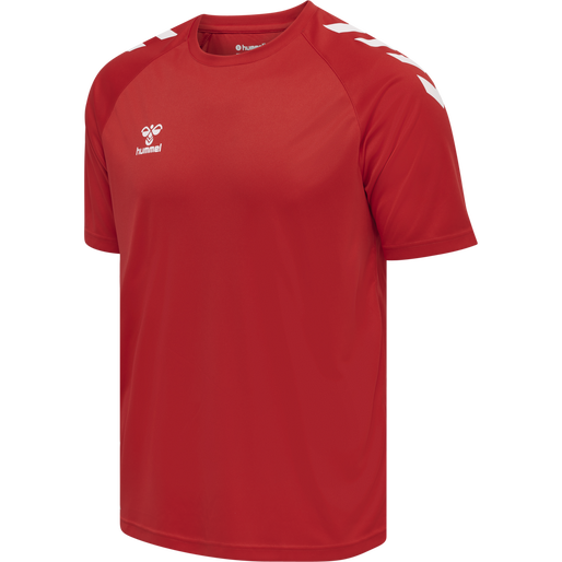 hmlCORE XK CORE POLY T-SHIRT S/S, TRUE RED hmlCORE XK CORE POLY T-SHIRT S/S, TRUE RED, packshot