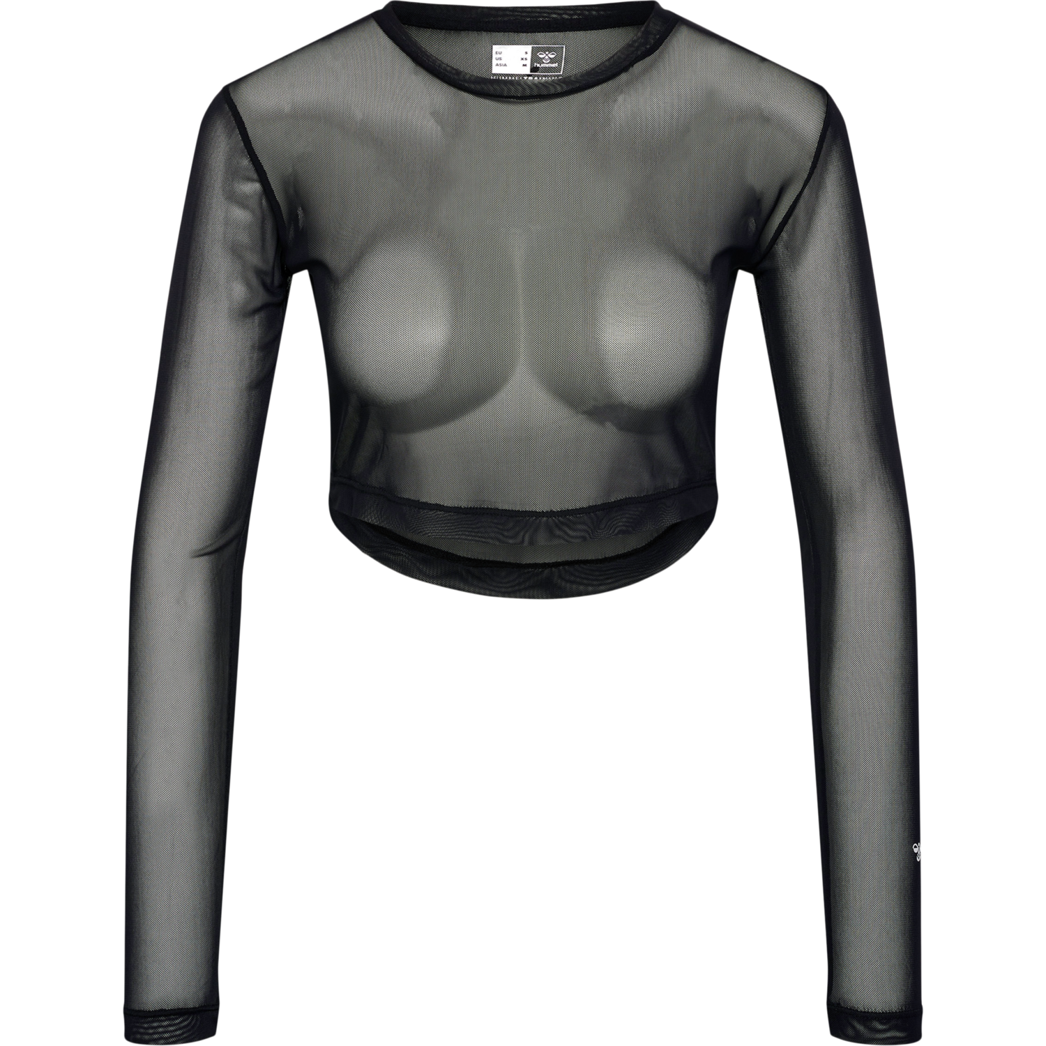 hmlMT FIERCE MESH T-SHIRT L/S, BLACK, packshot