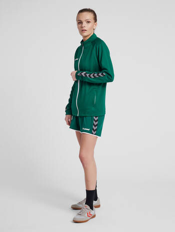 hmlAUTHENTIC WOMEN POLY ZIP JACKET, EVERGREEN, model