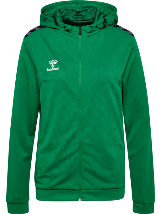 hmlAUTHENTIC PL ZIP HOODIE WOMAN, JELLY BEAN hmlAUTHENTIC PL ZIP HOODIE WOMAN, JELLY BEAN, packshot