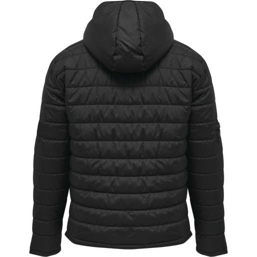 hmlNORTH QUILTED HOOD JACKET, BLACK/ASPHALT hmlNORTH QUILTED HOOD JACKET, BLACK/ASPHALT, packshot