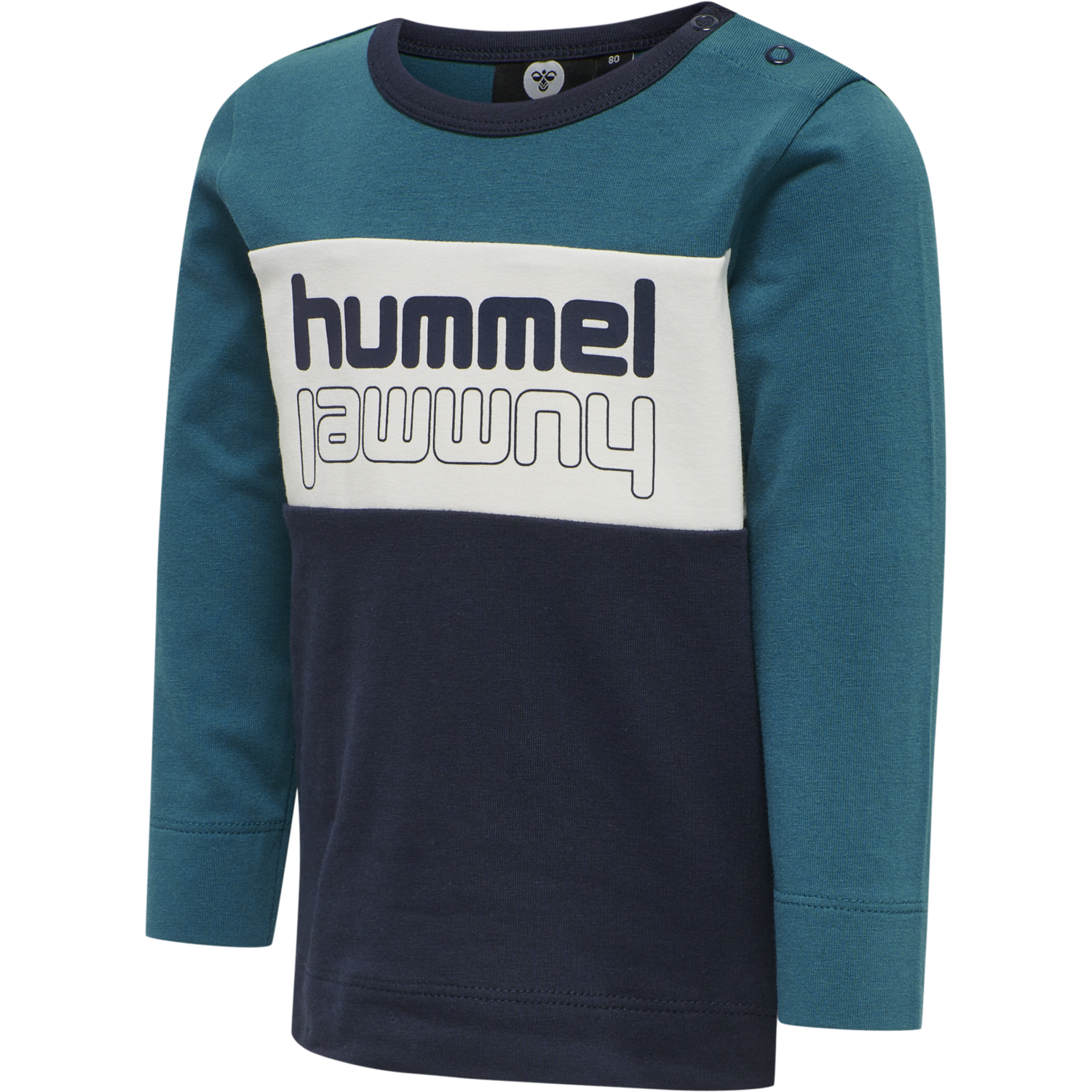 hmlBOLT T-SHIRT L/S, BLUE CORAL, packshot