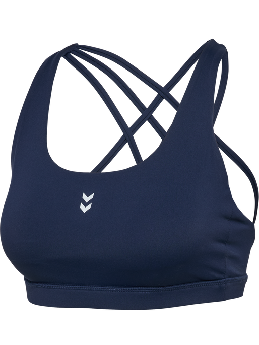 hmlFAST IMPACT STRAP BRA, DRESS BLUES, packshot