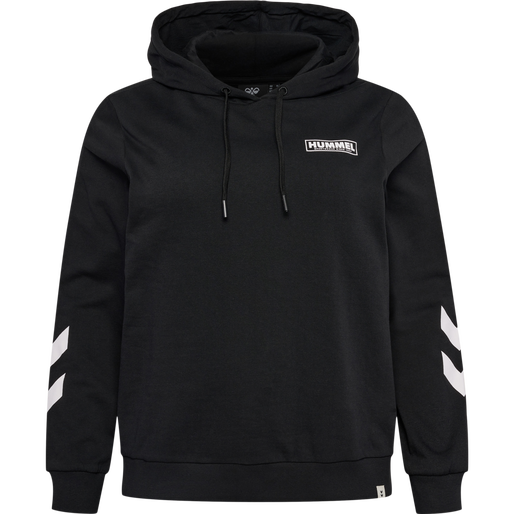 hmlLEGACY WO REGULAR HOODIE PLUS, BLACK hmlLEGACY WO REGULAR HOODIE PLUS, BLACK, packshot