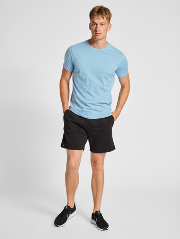hmlRED HEAVY T-SHIRT S/S, BLUE BELL, model
