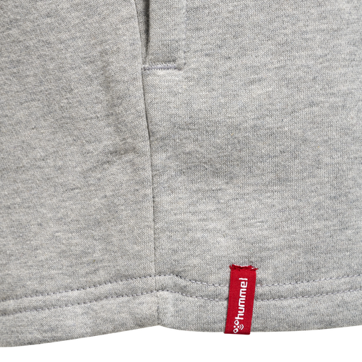 hmlRED BASIC SWEAT SHORTS KIDS, GREY MELANGE, packshot