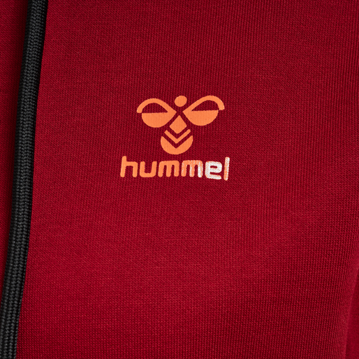 hmlOFFGRID HOODIE WO, RHUBARB/NASTURTIUM, packshot
