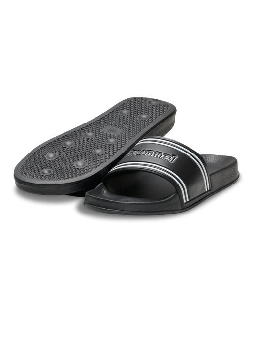 POOL SLIDE RETRO, BLACK/WHITE POOL SLIDE RETRO, BLACK/WHITE, packshot