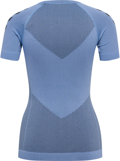 HUMMEL FIRST SEAMLESS JERSEY S/S W, BEL AIR BLUE, packshot