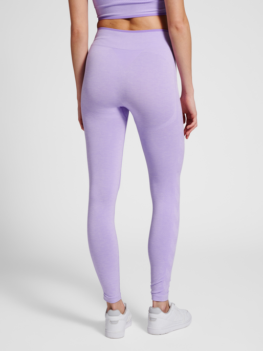 hmlMT UNA SEAMLESS MID WAIST TIGHTS, LAVENDER MELANGE, model