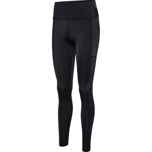 hmlTE TOLA HIGH WAIST TIGHTS, BLACK, packshot