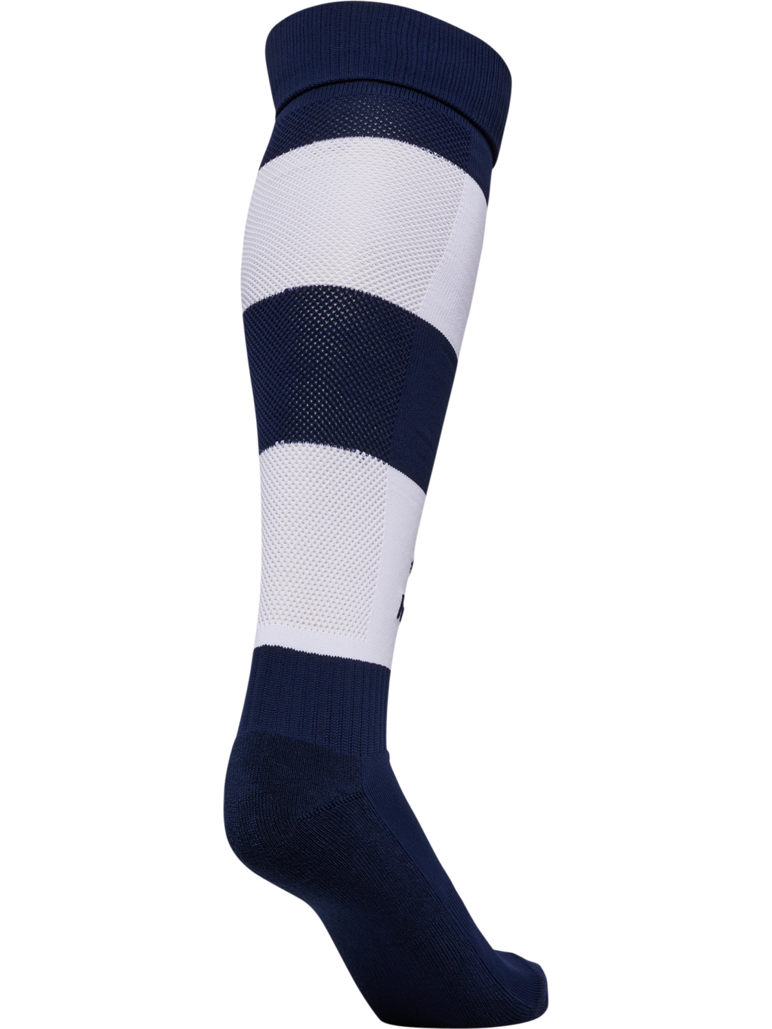hmlESSENTIAL STRIPE FOOTBALL SOCKS, MARINE/WHITE, packshot