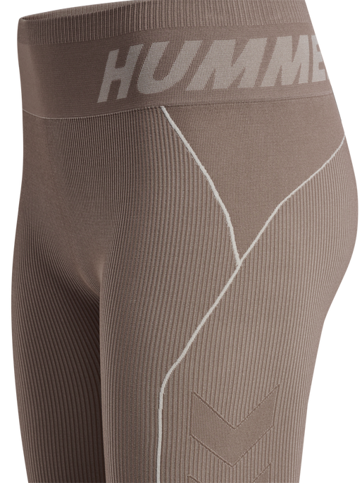 hmlTE CHRISTEL SEAMLESS MW TIGHTS, CHATEAU GRAY/DRIFTWOOD MELANGE, packshot