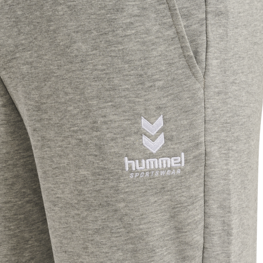 hmlOSCAR TAPERED PANTS, GREY MELANGE hmlOSCAR TAPERED PANTS, GREY MELANGE, packshot