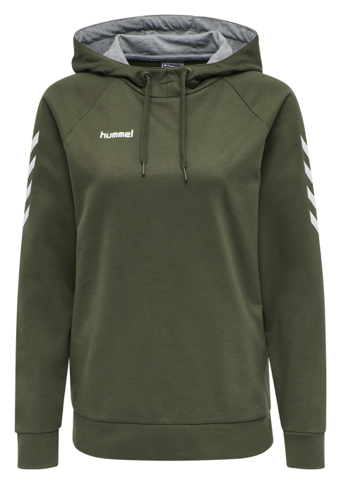 HMLGO COTTON HOODIE WOMAN, GRAPE LEAF HMLGO COTTON HOODIE WOMAN, GRAPE LEAF, packshot
