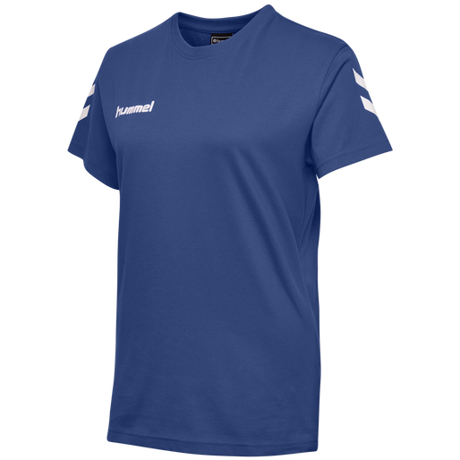 HMLGO COTTON T-SHIRT WOMAN S/S, TRUE BLUE, packshot