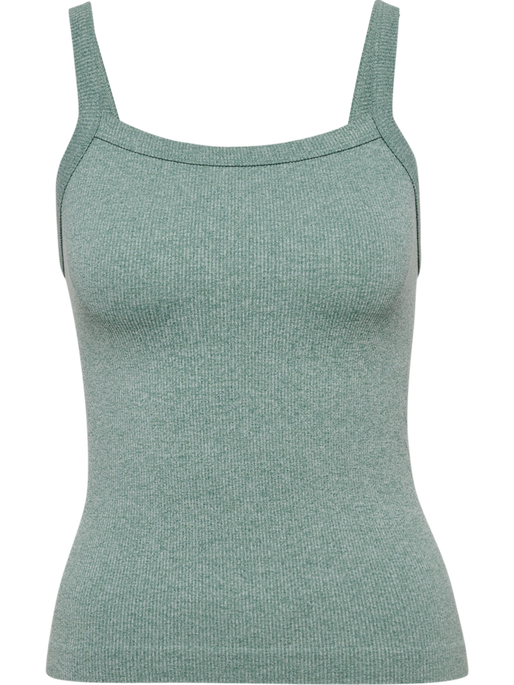 hmlYOGA SEAMLESS RIB TOP, CHINOIS GREEN MELANGE hmlYOGA SEAMLESS RIB TOP, CHINOIS GREEN MELANGE, packshot