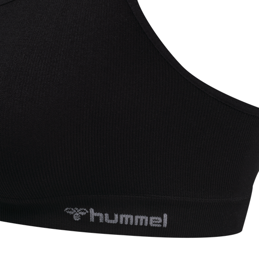 hmlJUNO SEAMLESS BRA, BLACK, packshot