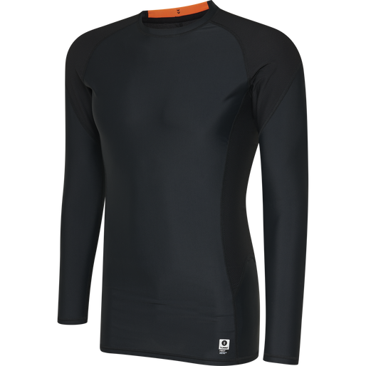 HUMMEL FIRST COMPRESSION LS M, BLACK, packshot