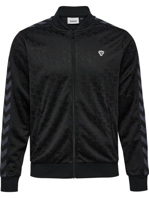 hmlARCHIVE REGULAR POLY JACKET AOP, BLACK/EBONY hmlARCHIVE REGULAR POLY JACKET AOP, BLACK/EBONY, packshot