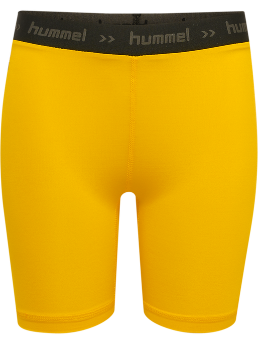 HML FIRST PERFORMAN KIDS TIG SHORTS, SPORTS YELLOW, packshot