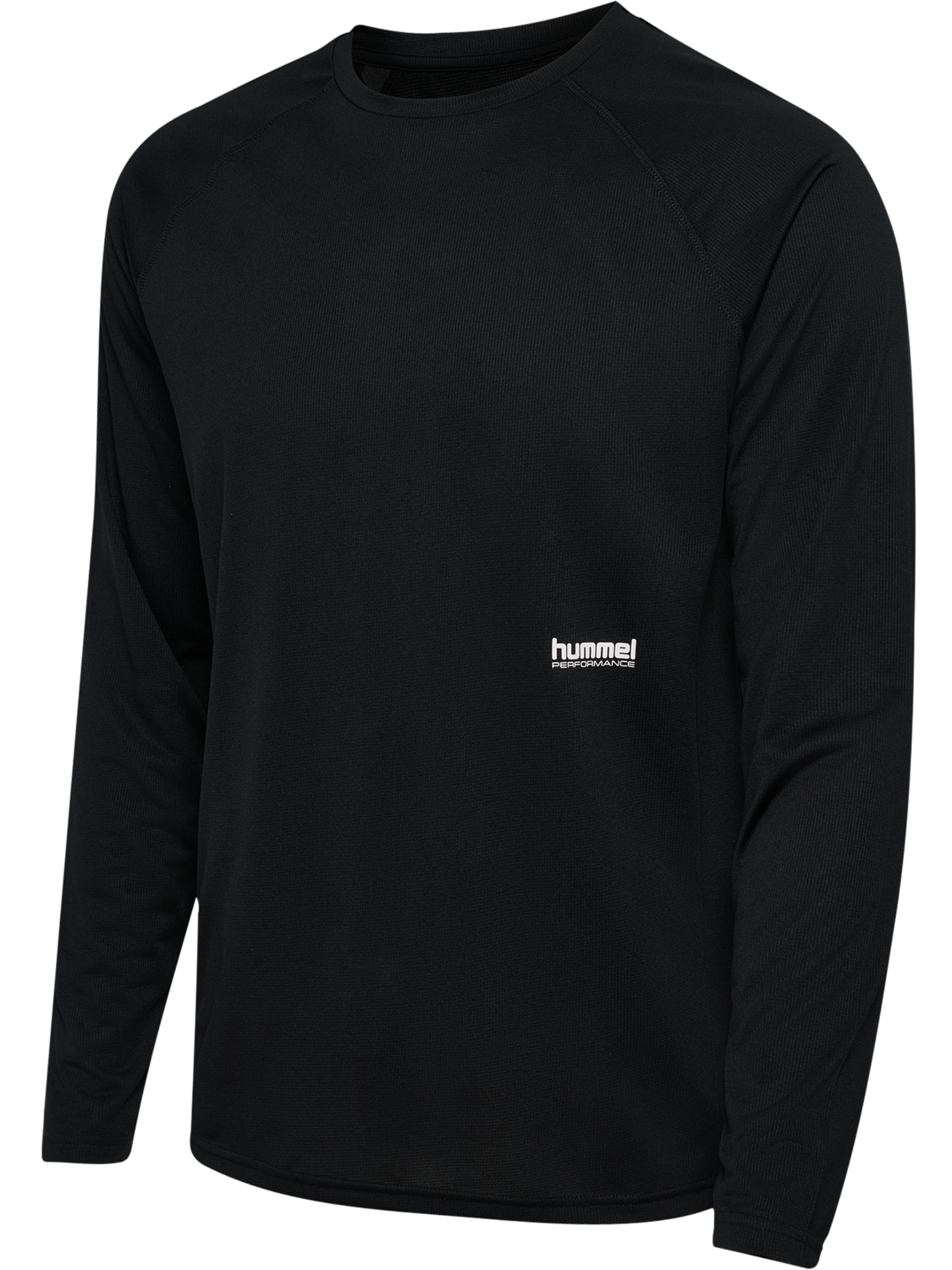 hmlPULSE WORKOUT T-SHIRT L/S, BLACK, packshot