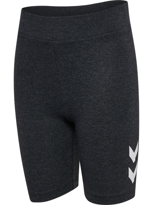 hmlJR LOGO SHORT  TIGHTS, BLACK MELANGE hmlJR LOGO SHORT  TIGHTS, BLACK MELANGE, packshot