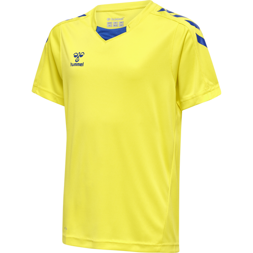 hmlCORE XK POLY JERSEY S/S KIDS, BLAZING YELLOW/TRUE BLUE hmlCORE XK POLY JERSEY S/S KIDS, BLAZING YELLOW/TRUE BLUE, packshot