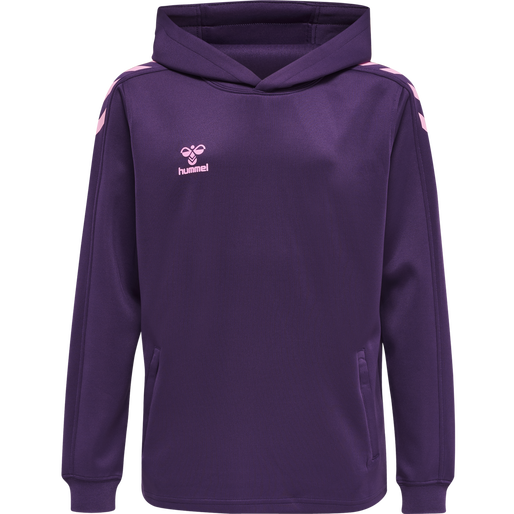 hmlCORE XK POLY KIDS SWEAT HOODIE, ACAI, packshot
