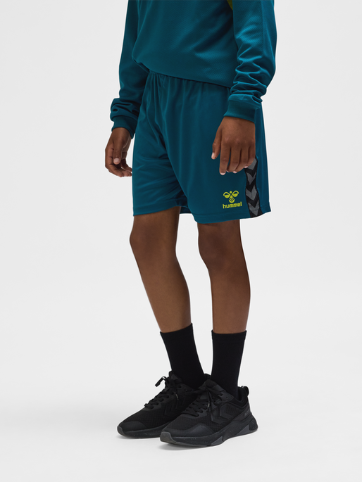 hmlAUTHENTIC PL SHORTS KIDS, BLUE CORAL, model