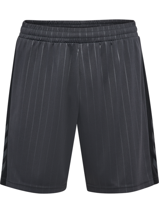 hmlPULSE STRIPE BLOCKED SHORTS, EBONY/BLACK, packshot